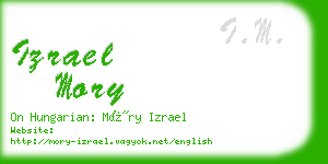 izrael mory business card